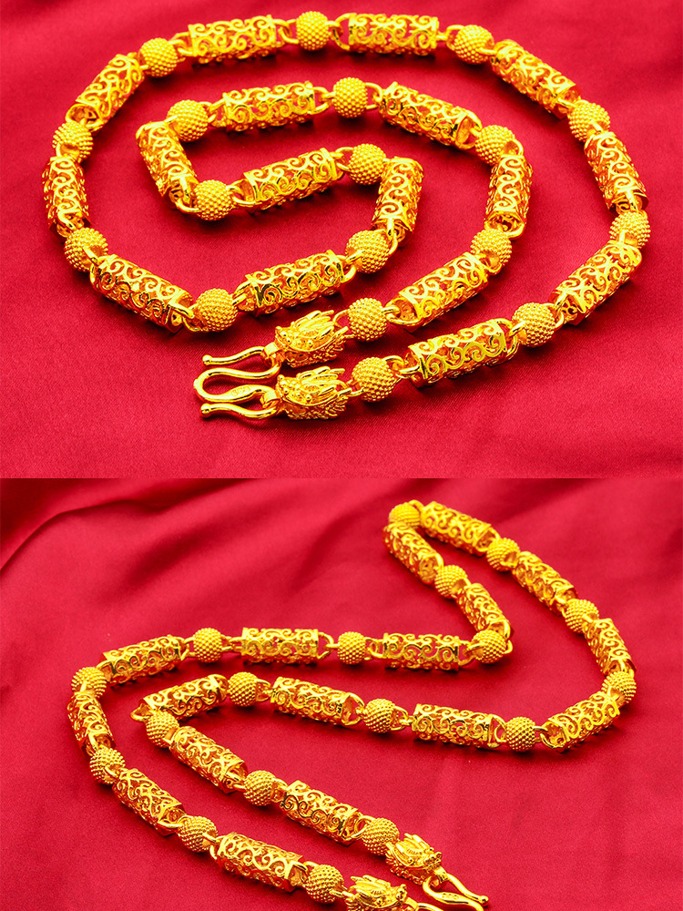 Gold Hollow Necklace Unisex Chain Necklace For Men And Women_voghion.com