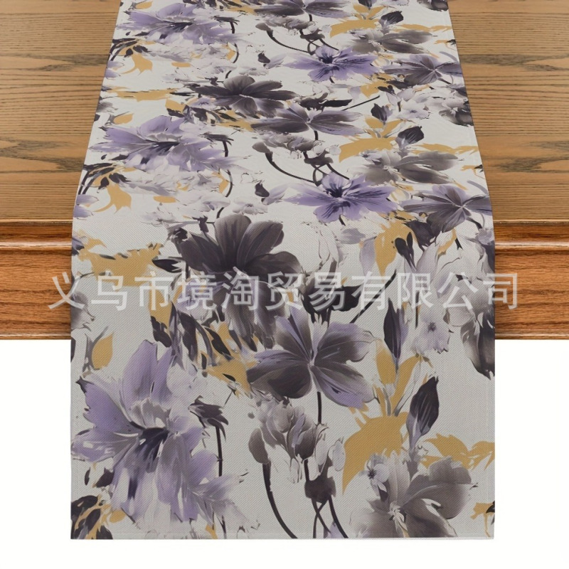 リネンのテーブルの旗の田園の花のレモンの夏の家のレストランの食卓の屋外の装飾のプリントのテーブルクロスのテーブルの旗|undefined