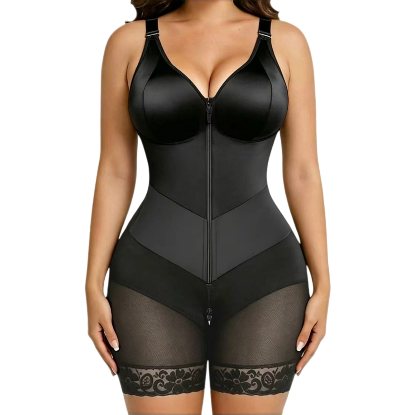 Faja Modeladora Enteriza Talla Grande de Poliéster y Nylon, Transpirable, Control de Abdomen y Levanta Glúteos image 2