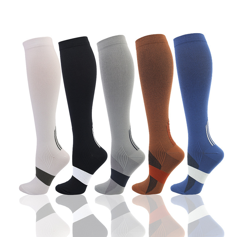 Cross-border sports compression socks, graduated compression socks 20-30mmHg, running elastic socks, antibacterial, minimum order 1 pair
