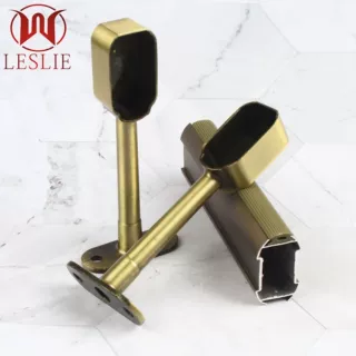 厂家直销家具五金配件加厚衣管托锌合金顶装衣杆法兰座吊通衣通座