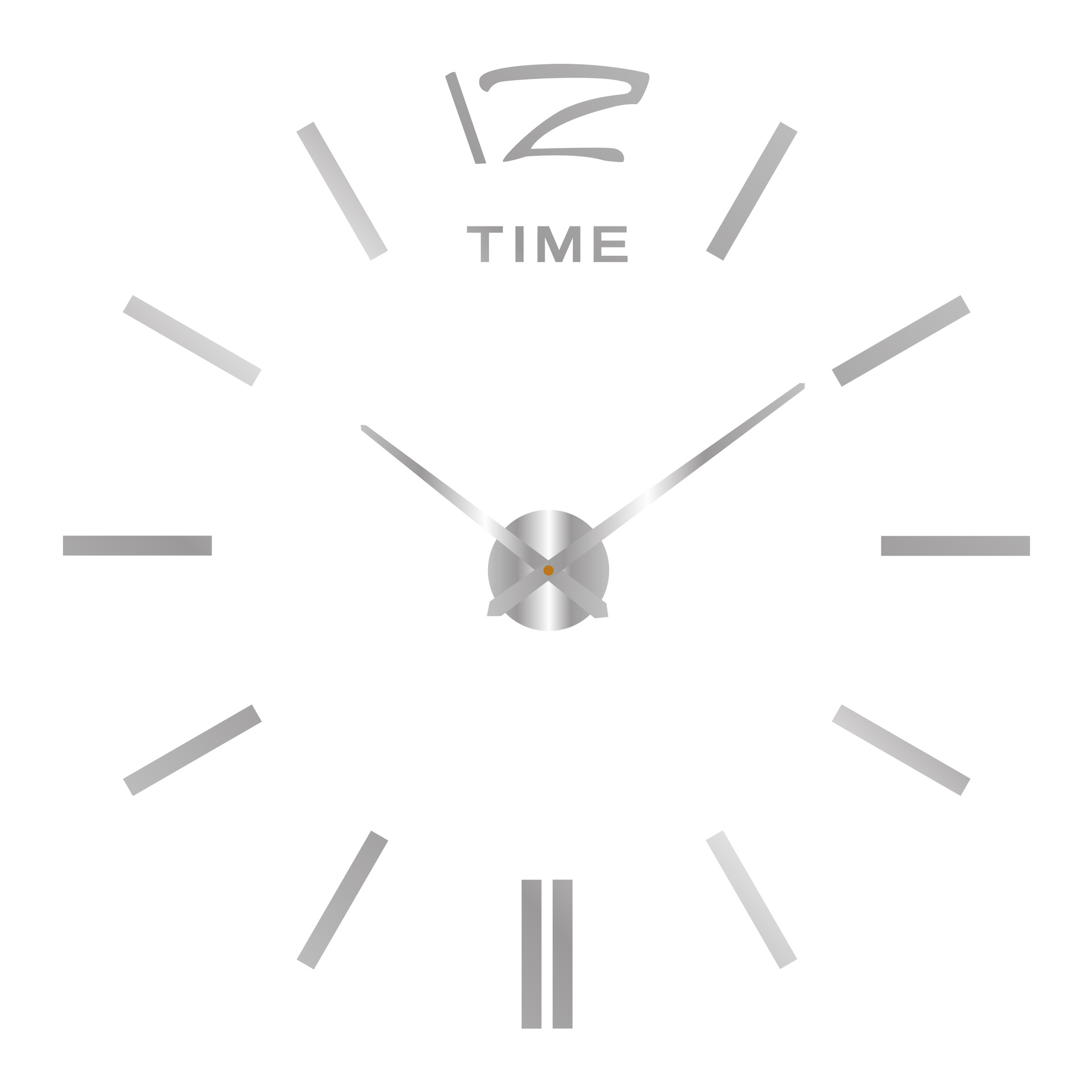 Reloj de pared DIY creativo estereoscópico simple sin perforación, reloj silencioso digital para sala/dormitorio, reloj de pared decorativo