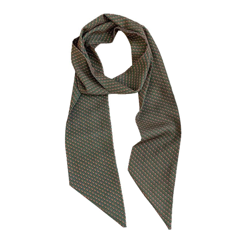 Pañuelo de seda, banda larga, sensación de alta calidad, versión coreana multifuncional, bolso de todo fósforo, cinturón de moda para el cabello con cinta para el cabello