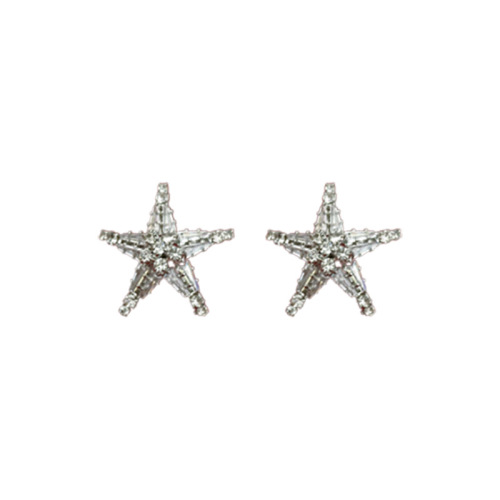 Silver needle diamond star crystal earrings niche versatile earrings light luxury high-end new earrings for women wholesale