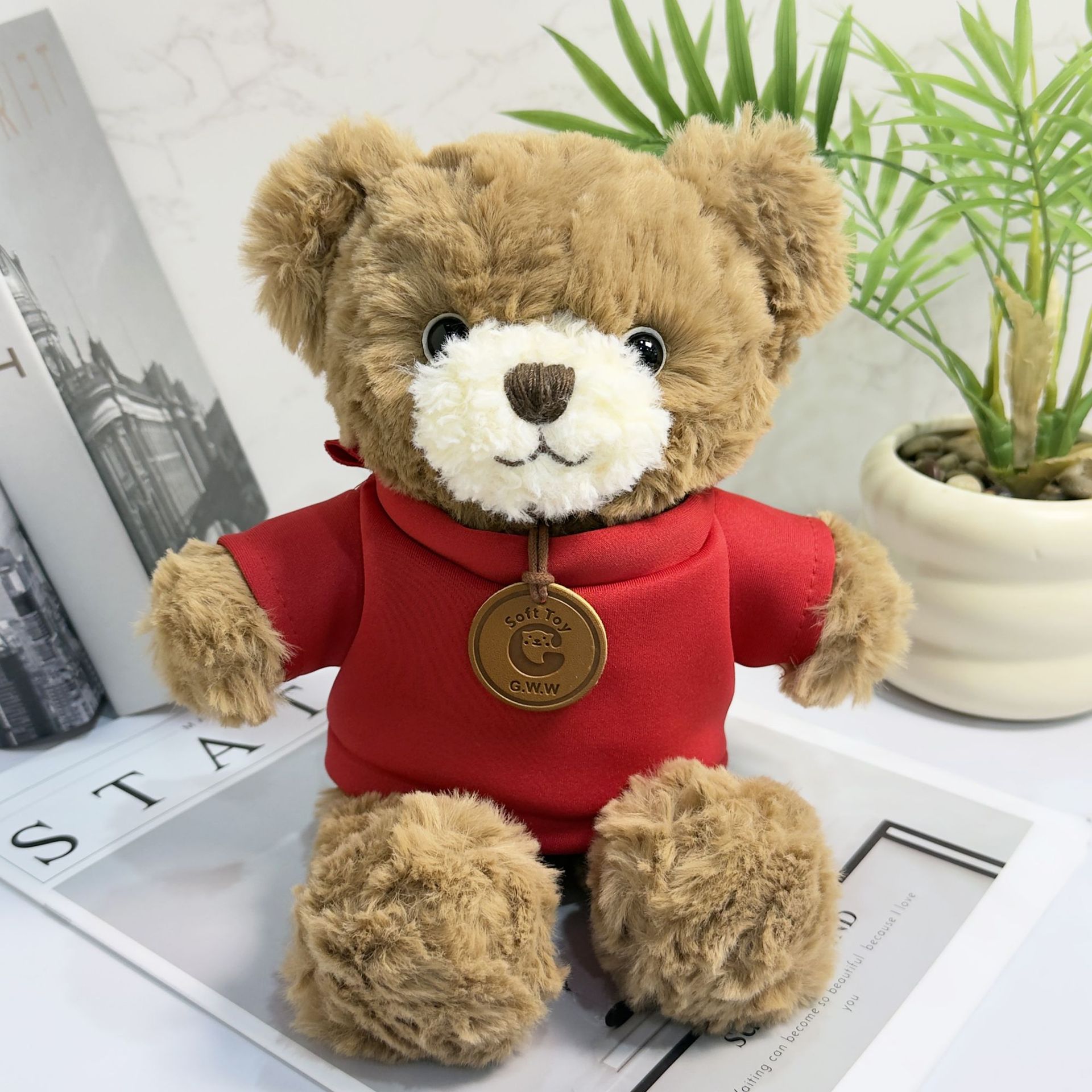 Vestido Teddy Bear suéter Teddy Bear camiseta actividad regalo juguete de peluche impresión LOGO