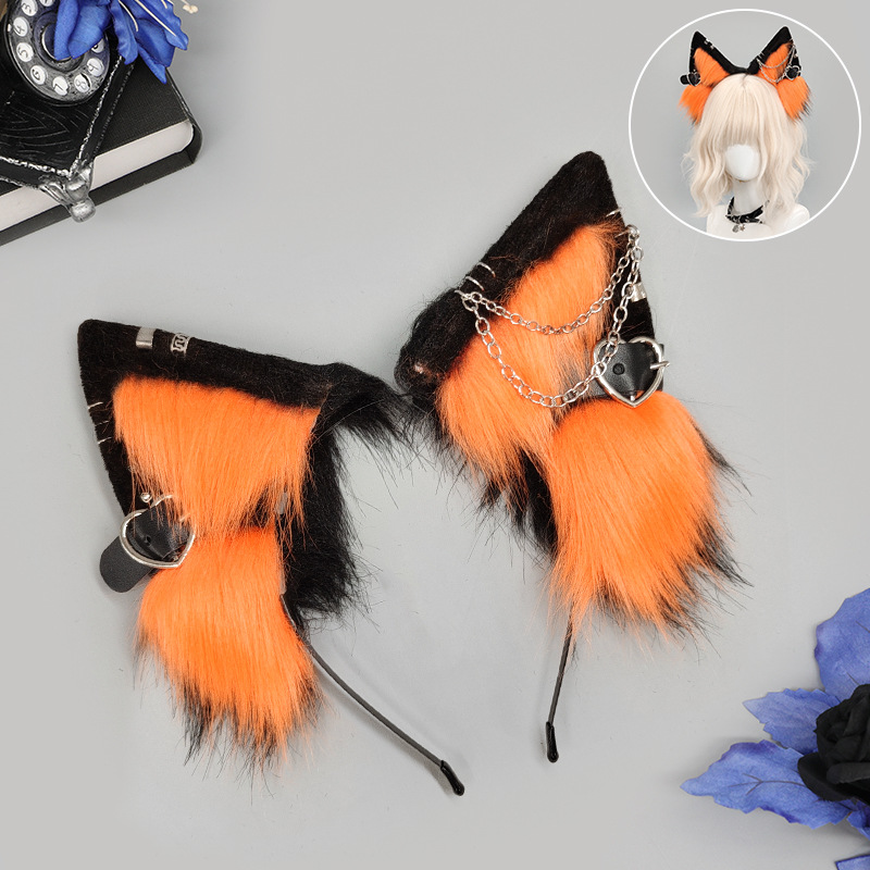 Hecho a mano de peluche lindo bestia oído Cosplay comic show punk diadema chica caliente tocado estilo europeo y americano accesorios para el cabello