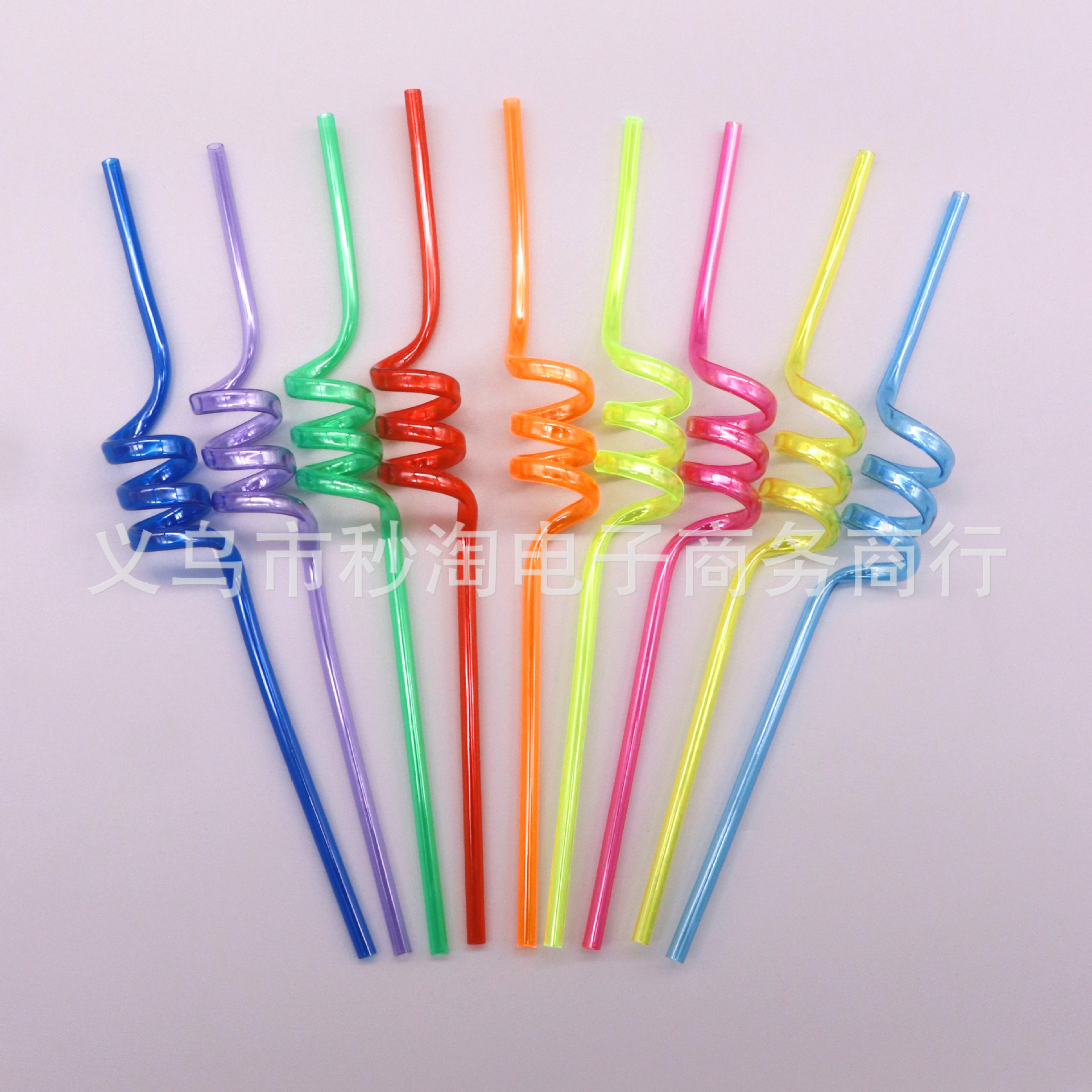 外貿PP PVC PETG糖果造型螺旋彎曲造型藝術吸管尺寸長度可定廠家