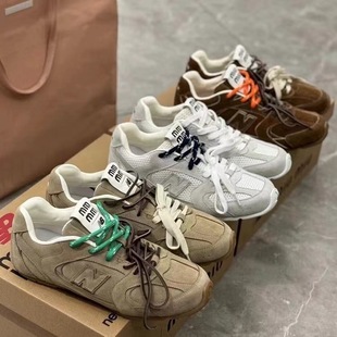 New Co-Branded Moral Training Shoes 2024 Casual Retro Forrest Gump Sports Shoes Mesh White Shoes for Women