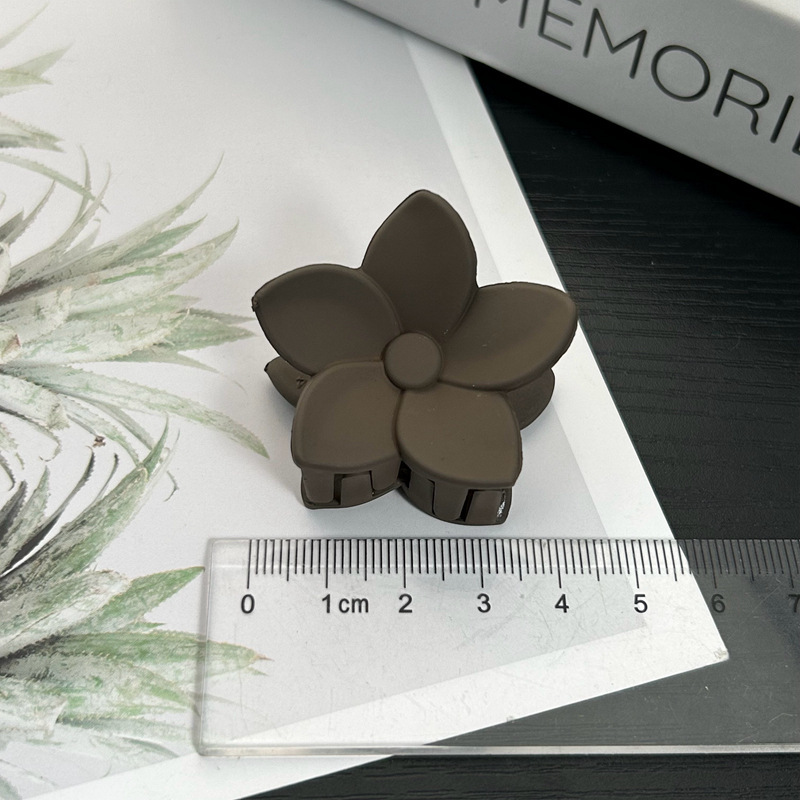 Horquilla de flor, color de flor puntiaguda, media corbata de tamaño mediano, agarre de pelo, pinza de cola de caballo alta, horquilla dulce esmerilada, hembra 4cm