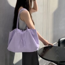 日韩尼龙布轻便慵懒随性通勤托特包手提单肩大容量女包妈咪购物袋