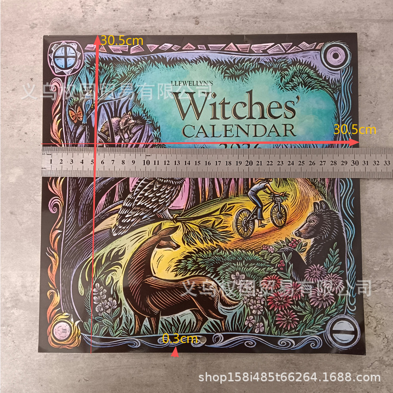 2026 Witches Calendar 2026 年女巫日历墙挂行程日历规划表格册|undefined