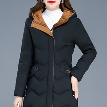 羽绒棉服大码2023棉衣女中长款装子女袄女中年冬季加厚新款棉袄