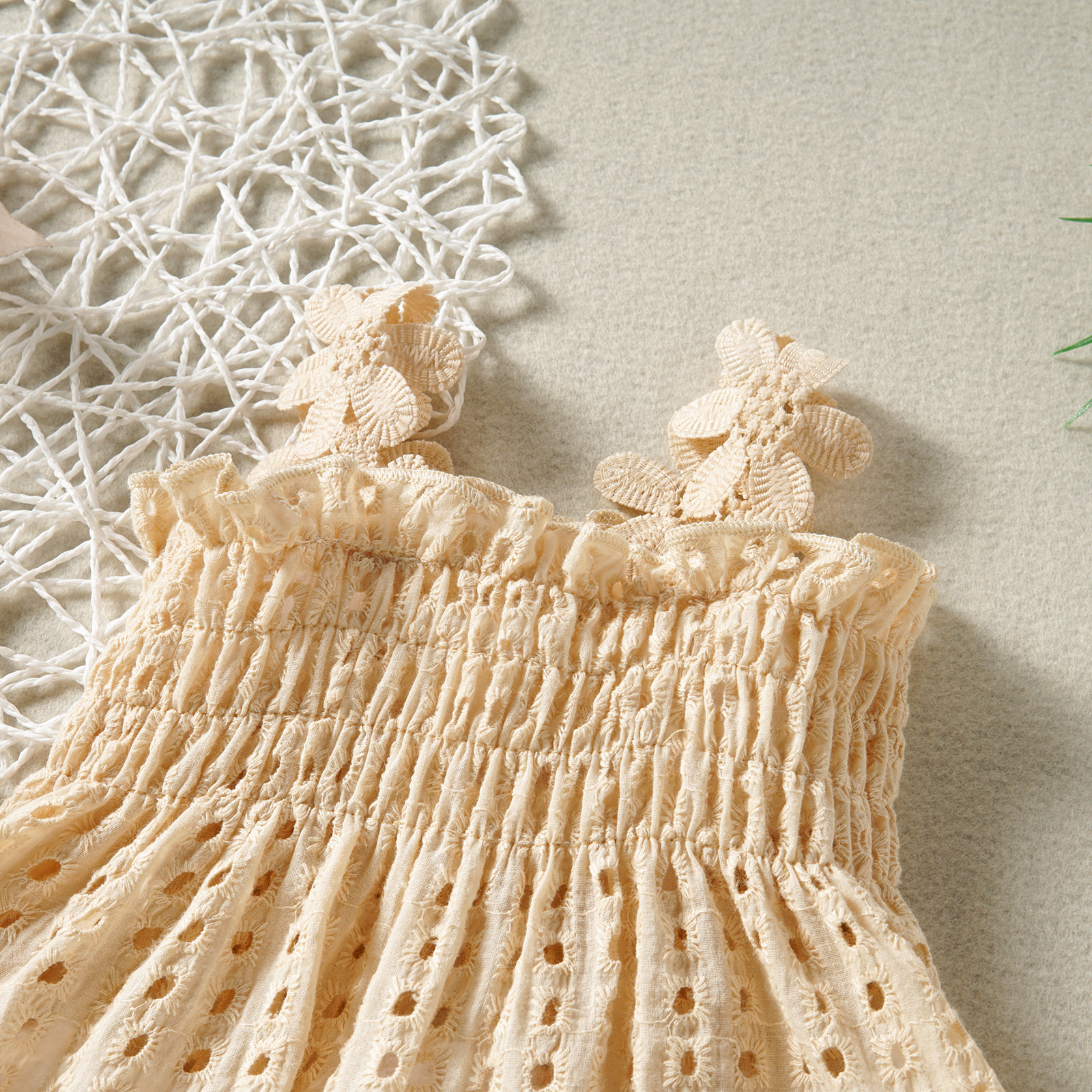 Title 4, Apricot Cotton Net Baby Two-piece Set, High Tem...