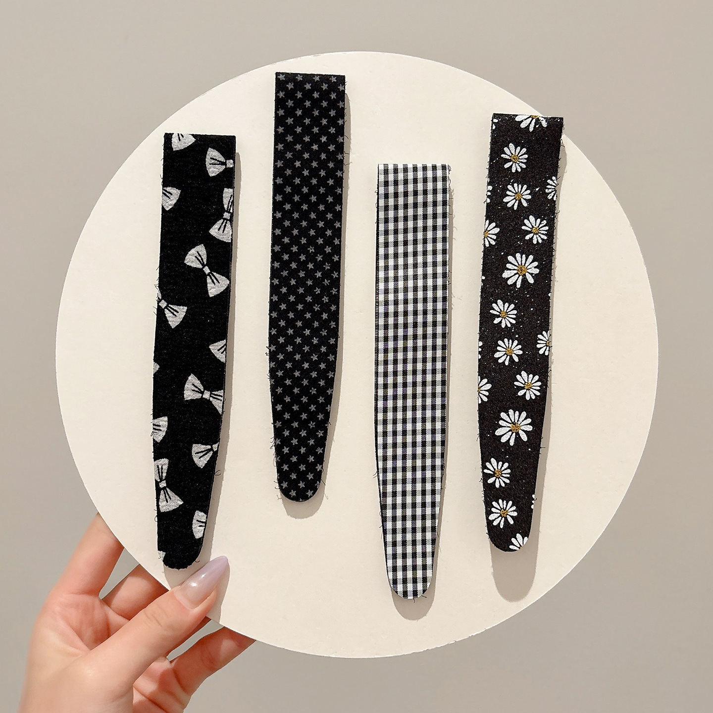 Velcro cinta de cabello frangeas de cabello roto acabado artefacto de publicación diaria uso exterior de banda de cabello universal fuera de la red banda de cabeza roja