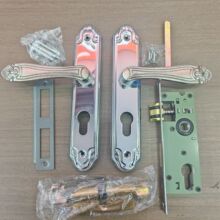 5030铝合金老式门锁窄体平开门室内执手家用90光企把手全套