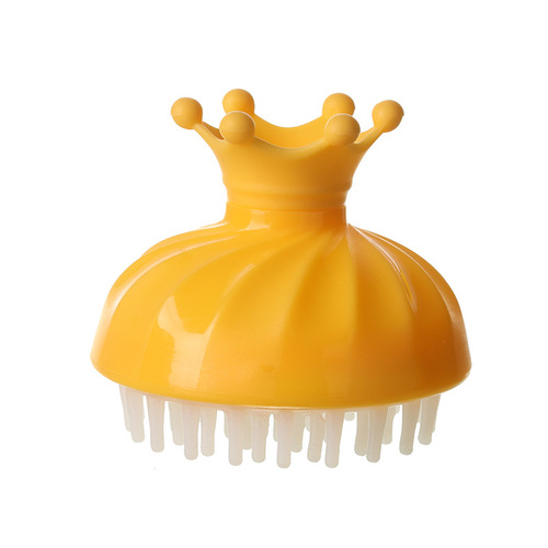 Crown Silicone Baby Shampoo Brush Children's Descaling Soft Hair Bathing Artifact Infant Massage Mud Brush
