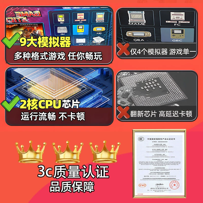 Game console for home use, wireless handle, classic joystick for double, new collection, nostalgia
