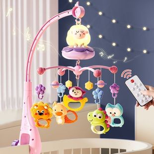 Newborn Baby Toy Bedside Music Bed Bell 0-1 Year Old Baby Early Education 3-6-12 Months Rechargeable Rotating Rattle