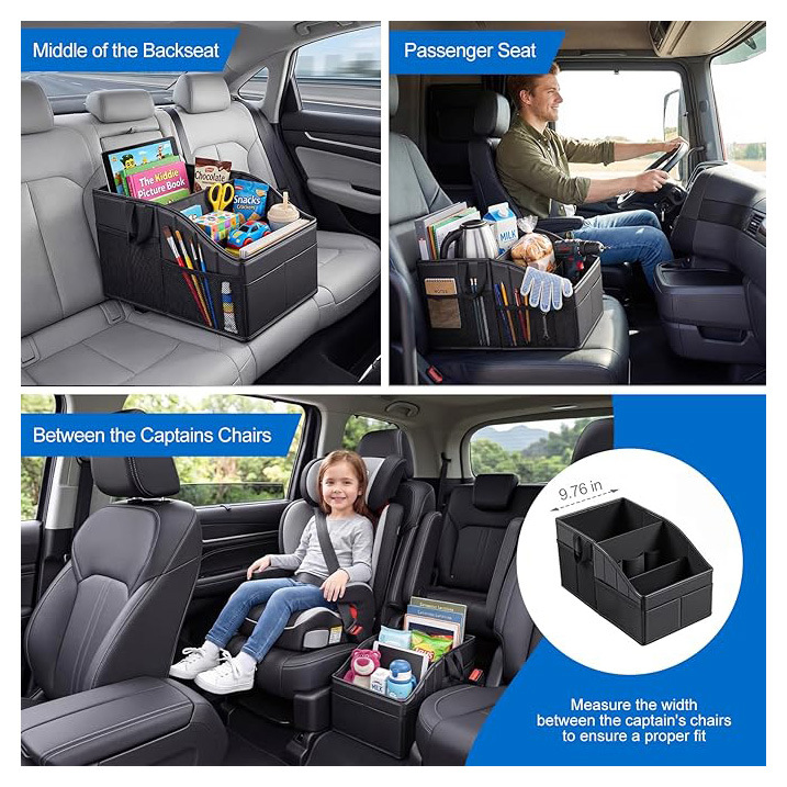 Car Trunk Layered Storage Box, Multi-Functional Multi-Compartment Storage Box, Waterproof, Wear-Resistant, Foldable Storage Organizer