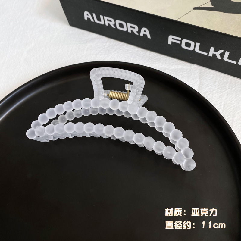 Pinza de cabello metálica coreana de alta sujeción con diseño retro