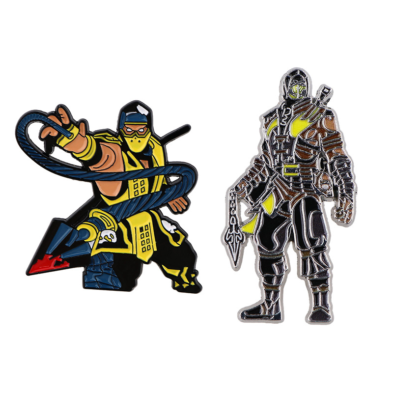 武打游戏滴油胸针徽章服装背包饰品配饰别针跨境外贸热销胸章合金