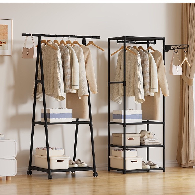 Percha de ropa simple estilo japonés y coreano percha de ropa interior creativa percha de ropa móvil plegable percha de ropa doméstica