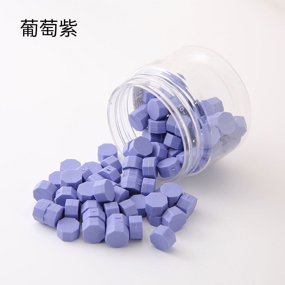 Macaron en caja de 50 colores, cera de pintura de fuego de color mixto, cera de botella granular mate, 60g, peso neto, aproximadamente 38g, sobre, cera sellada