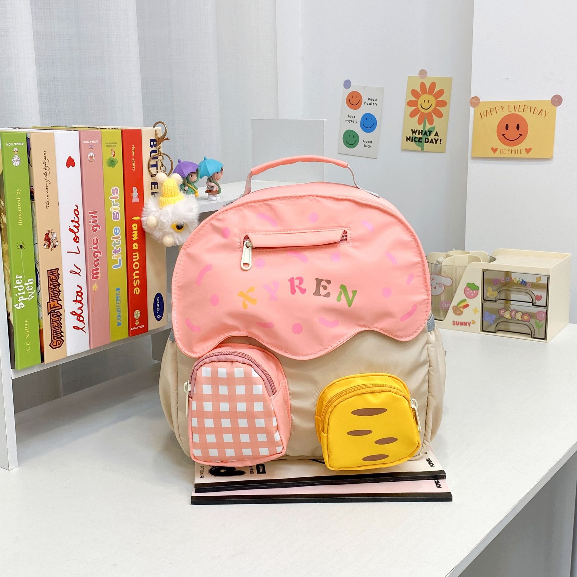 Nueva mochila infantil, jardín de infantes, mochila escolar ligera para niños y niñas, moda de color, mochila casual para padres e hijos.