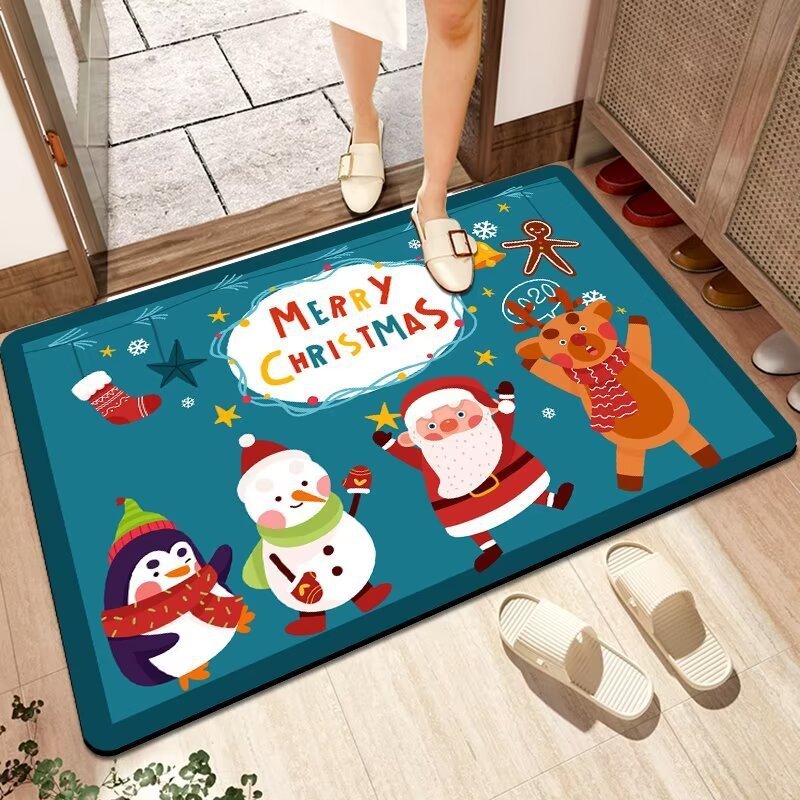 クロスボーダーChristmas carpet外国貿易クリスマスカーペット入戸ドアマット滑り止めクリスマスマット卸売り|undefined