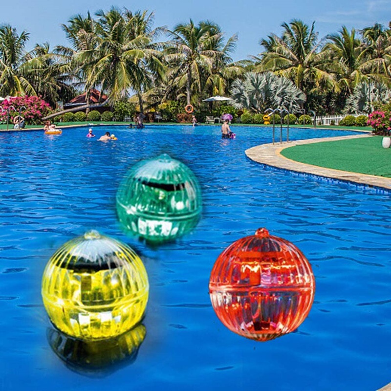 Solar Floating Pool Light Led Color-Changing Waterproof Pond Light Floating Light for Ponds, Hot Springs, and Fountains Diving Light