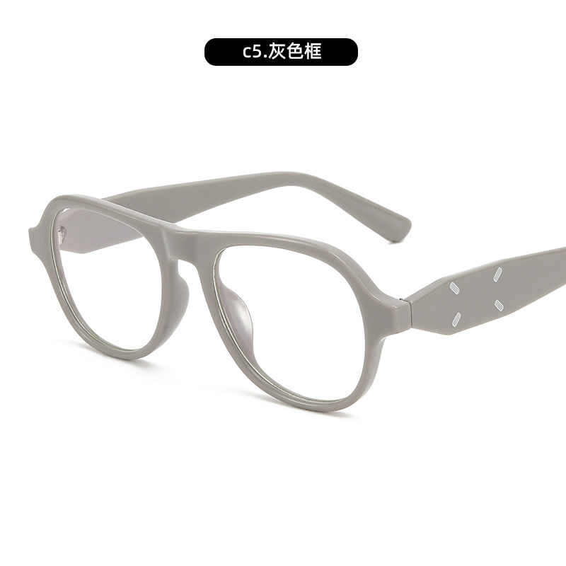 2024 nueva versión coreana del espejo plano simple de alta calidad sin maquillaje moda salvaje retro hombres y mujeres gafas de montura cuadrada