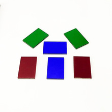 厂家直供 舞台灯用滤色片 彩色光学玻璃镜片 红光对射用滤光片