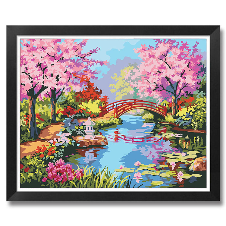 Pintura al óleo digital DIY al por mayor, paisaje costero, arquitectura, pintura decorativa para colgar en la sala de estar, pintura decorativa de villa costera, 30*40*5 image 14