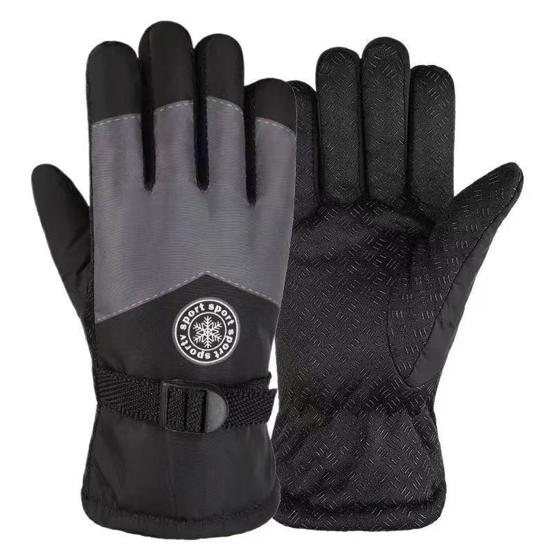 Guantes de cuero para hombres de invierno a prueba de viento, impermeable, guantes de motocicleta caliente, pantalla táctil de invierno