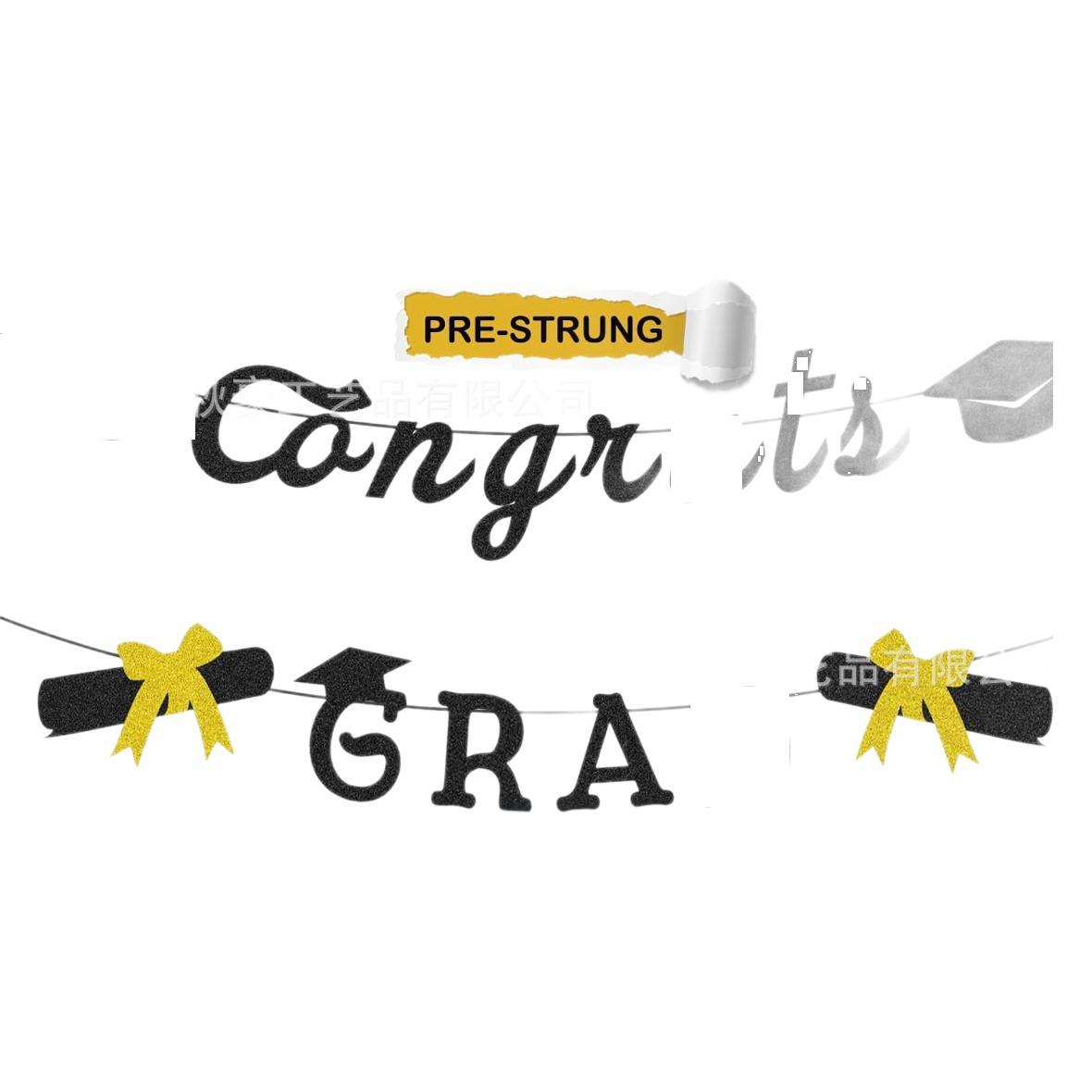 2025 nueva temporada de graduación larga bandera decoración de fiesta tira bandera