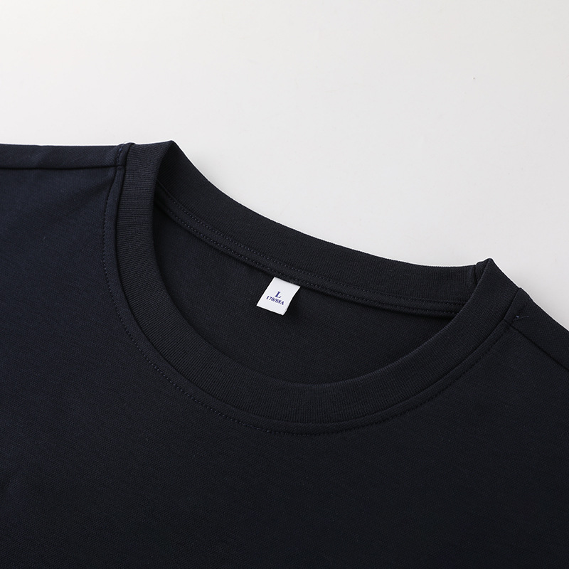 50 hombros, doble cara, antibacteriano, cuello redondo, manga corta, ropa de trabajo, camisa cultural, camiseta de algodón, logotipo personalizado