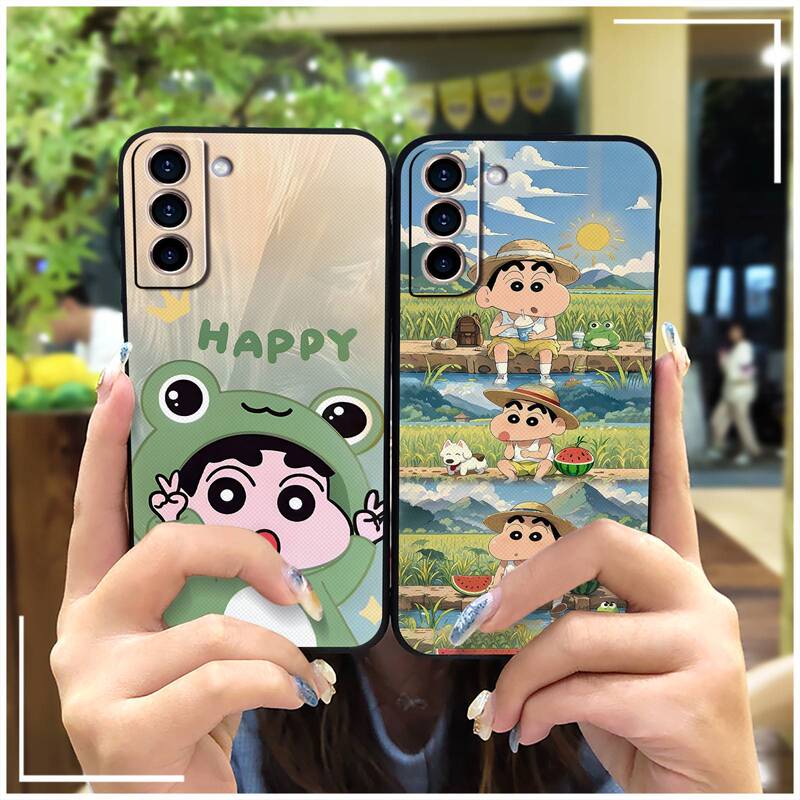 Suitable for Samsung Mobile Phone Cases, Creative Crayons, Pure Colors for Men and Women, Youthful Trendy Cartoons, Full Edge Animation Fun