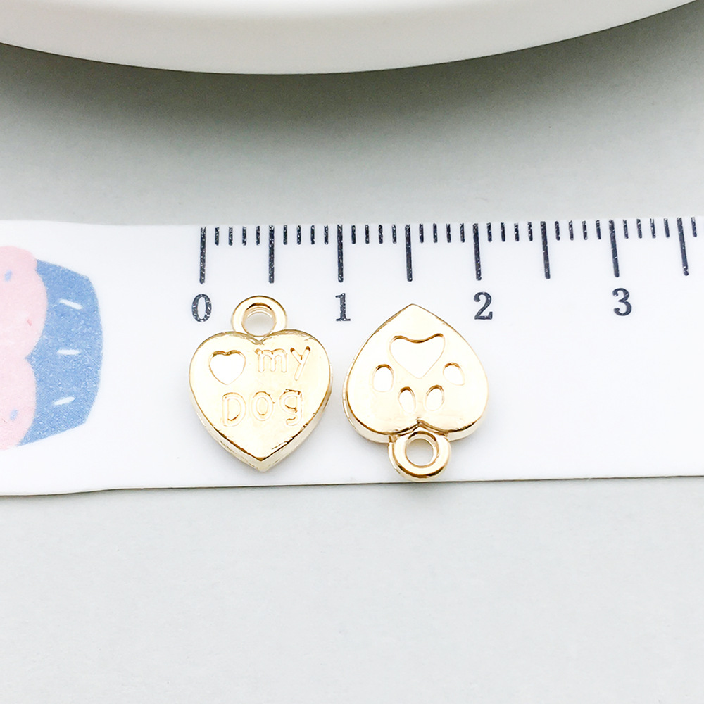 1 kc 골드 하트 편지-1.3g-13*10mm-20530