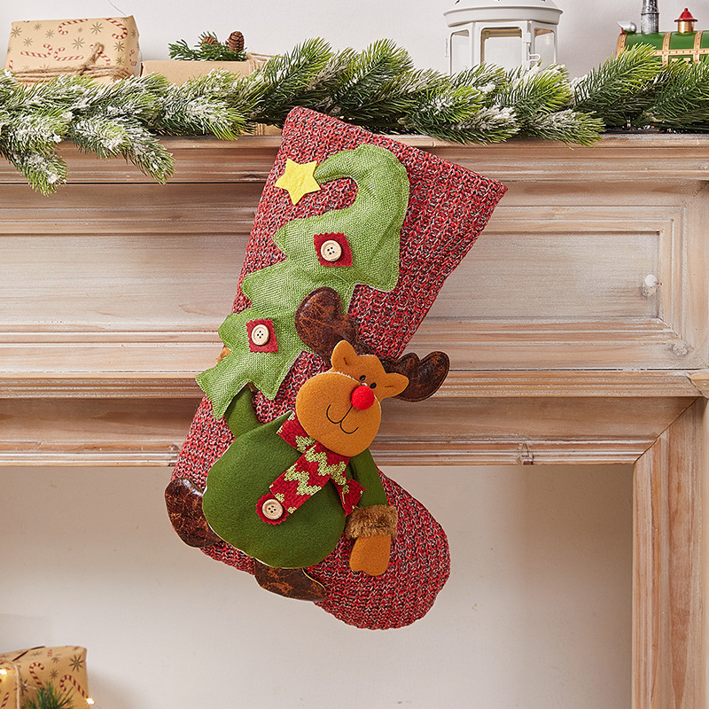クリスマス装飾用品サンタクロース子供靴下クリスマスツリーペンダントクリスマス靴下プレゼント袋趙之李|undefined