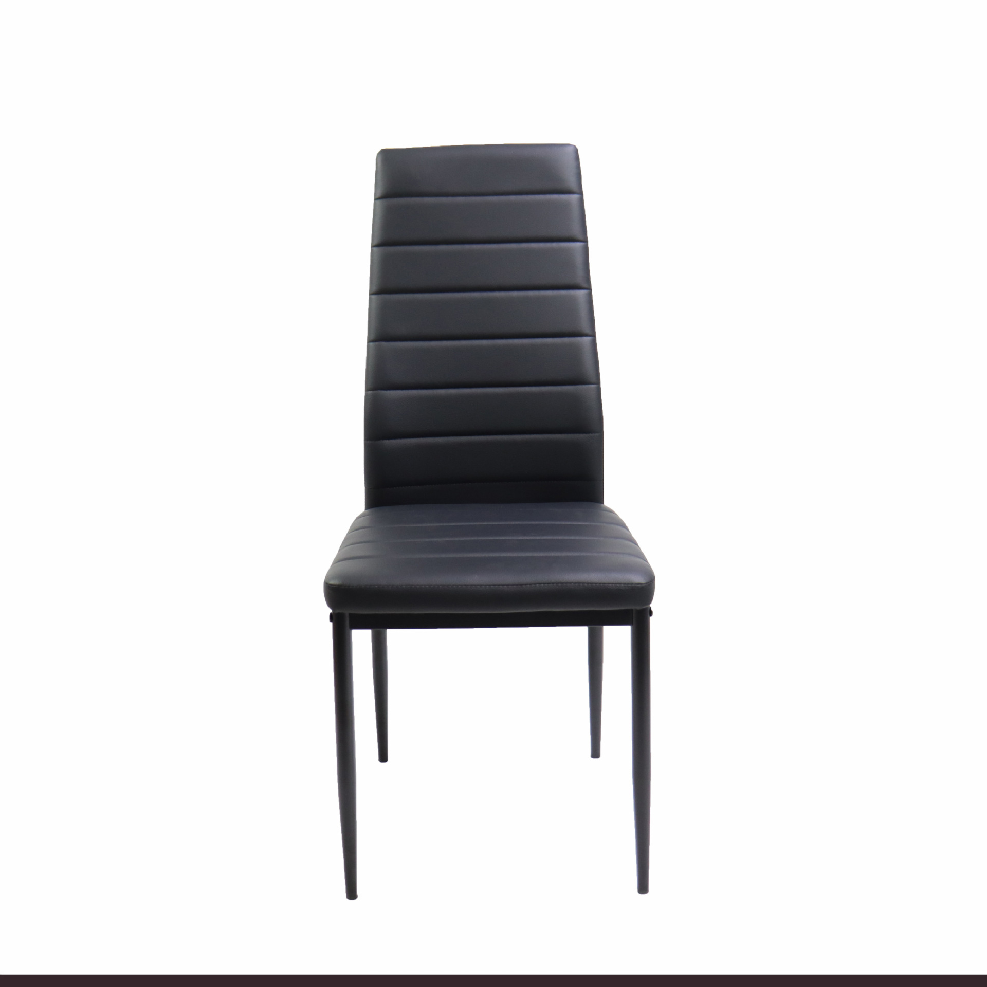 客厅横线椅子 酒店北欧式餐厅椅 简约家用靠背皮革铁艺拆装软包椅