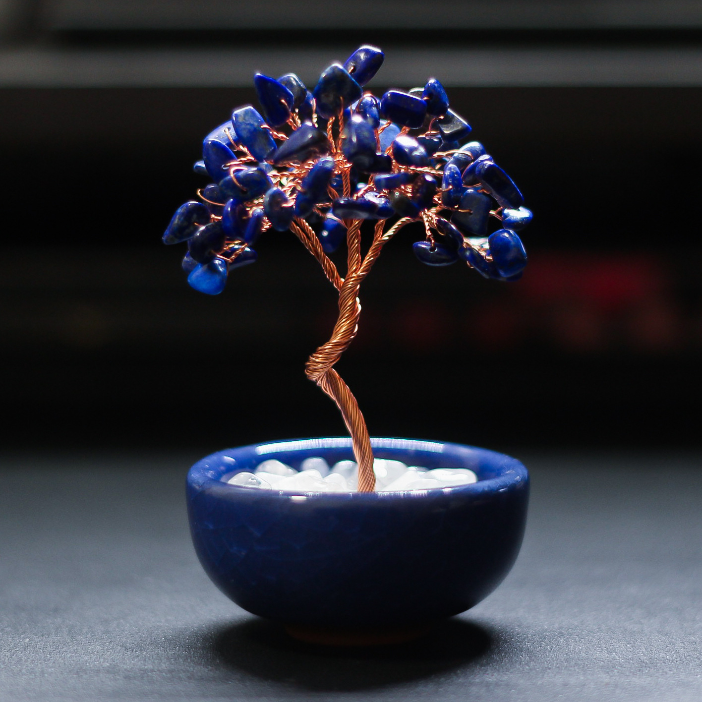 라피스라줄리 나무(도자기 그릇 베이스)