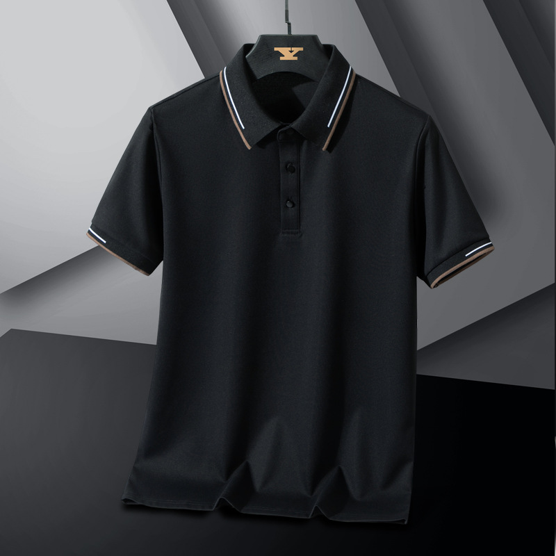 2024 verano nuevo estilo libre de calor polo camisa de lujo ligera de negocios polo casual camisa deportiva de manga corta gran por mayor