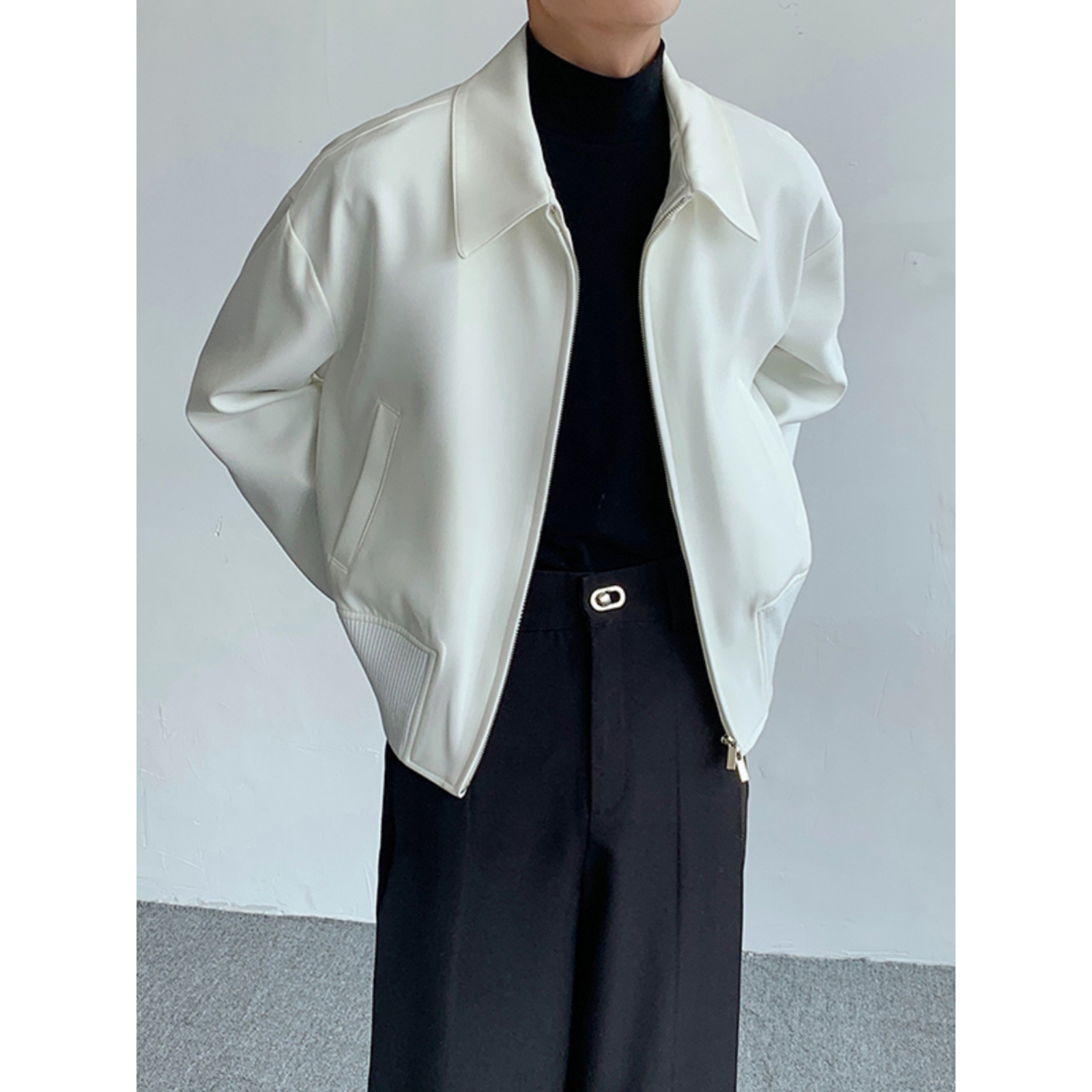 Fashionable and sophisticated men's spring and autumn executive jackets, short cardigans, zippered baseball jerseys_voghion.com