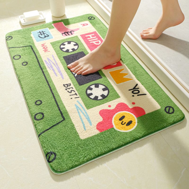 Absorbierende Badezimmer-Bodenmatte, Badezimmerteppich, Türschwellenmatte, Türschwellen-Toilette, Toilette, rutschfeste Haushaltsbodenmatte_voghion.com