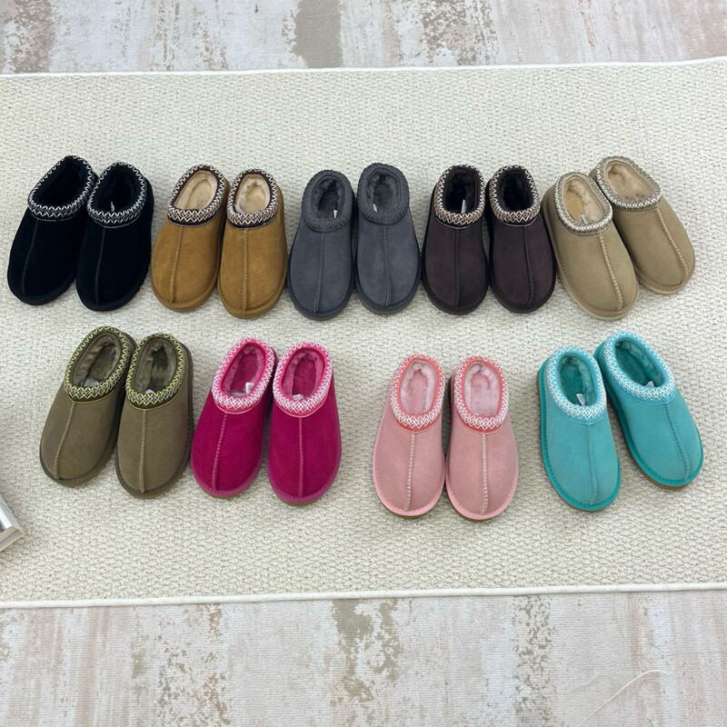 Cross-Border Trade Ethnic Style Woven Snow Boots for Women, Low-Cut Children's Shoes, Fleece-Lined Warm Slippers, Tasman Winter