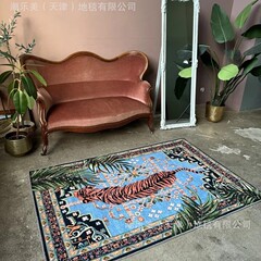 ヨーロッパ式熱帯部族模造カシミヤじゅうたんアマゾン耐摩耗性滑り止め寝室ベッドサイドブランケット折り畳み可能な水洗いラベル