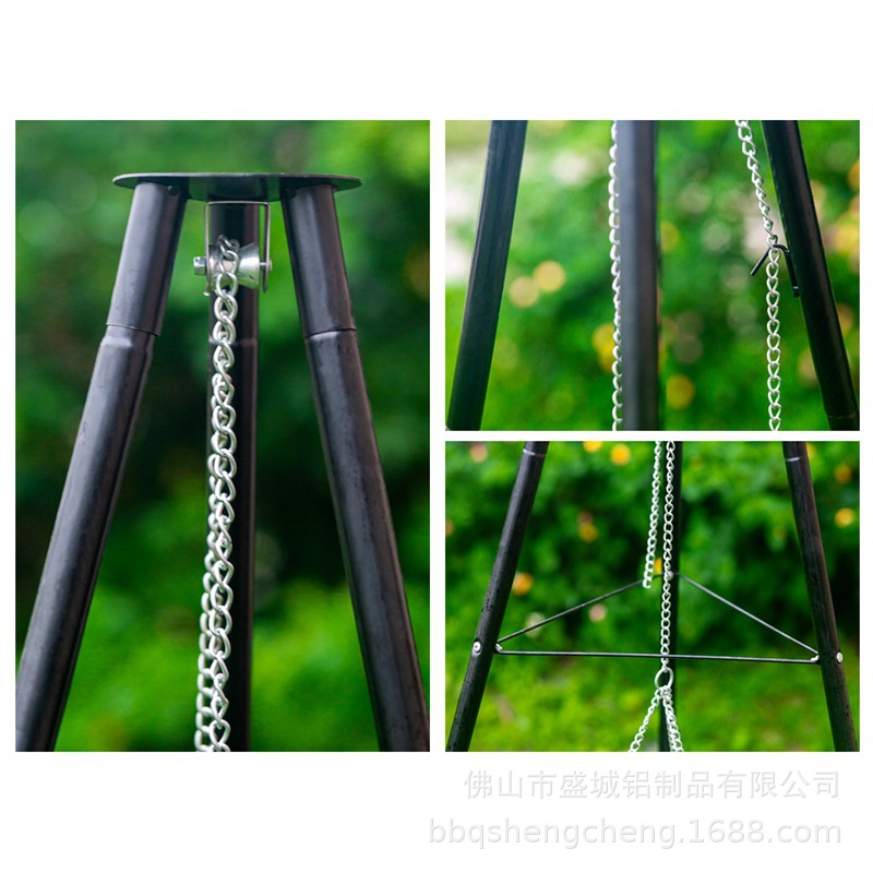 En stock barbacoa parrilla al aire libre trípode barbacoa parrilla camping barbacoa campstove colgante estufa americana barbacoa parrilla