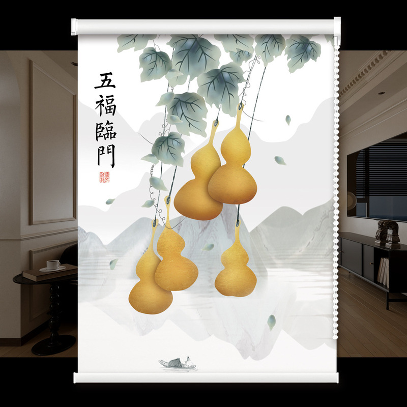 jz09 calligraphy landscape roller blinds, curtains, sunshade blinds for bedroom, study, office, bathroom, balcony sunshade blinds jz09 calligraphy landscape roller blinds, curtains, sunshade blinds for bedroom, study, office, bathroom, balcony sunshade blinds