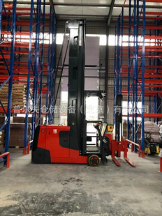 People up three-way electric forklift stacker narrow channel picking truck