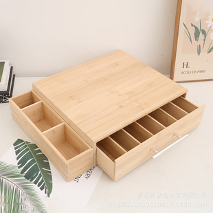 Ready-Made Wooden Storage Rack Kitchen Chopsticks Spoon Knife and Fork Storage Box Multi-Functional Coffee Capsule Storage